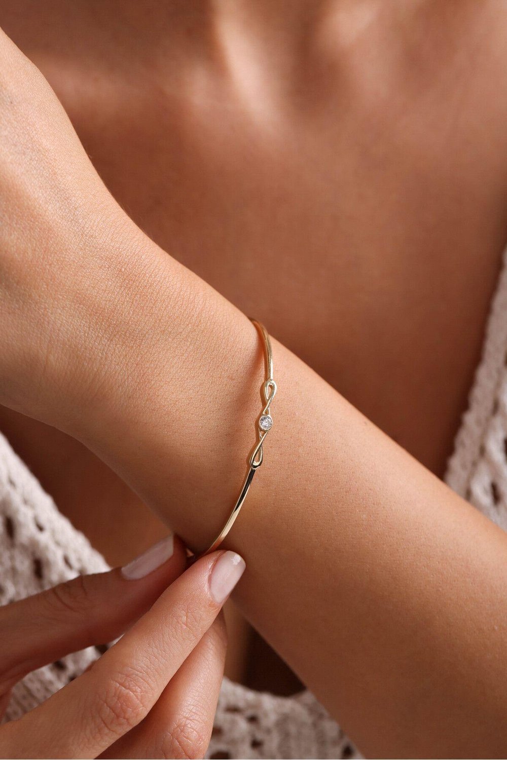 Stone Sonsuzluk Infinity Bangle