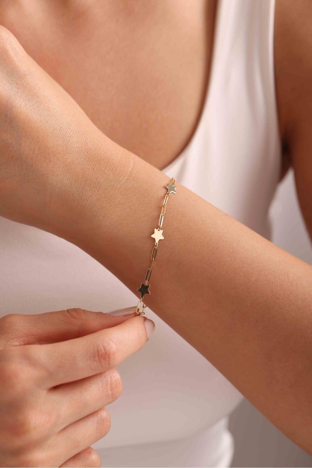 Yıldız Form Işıltılı Bracelet