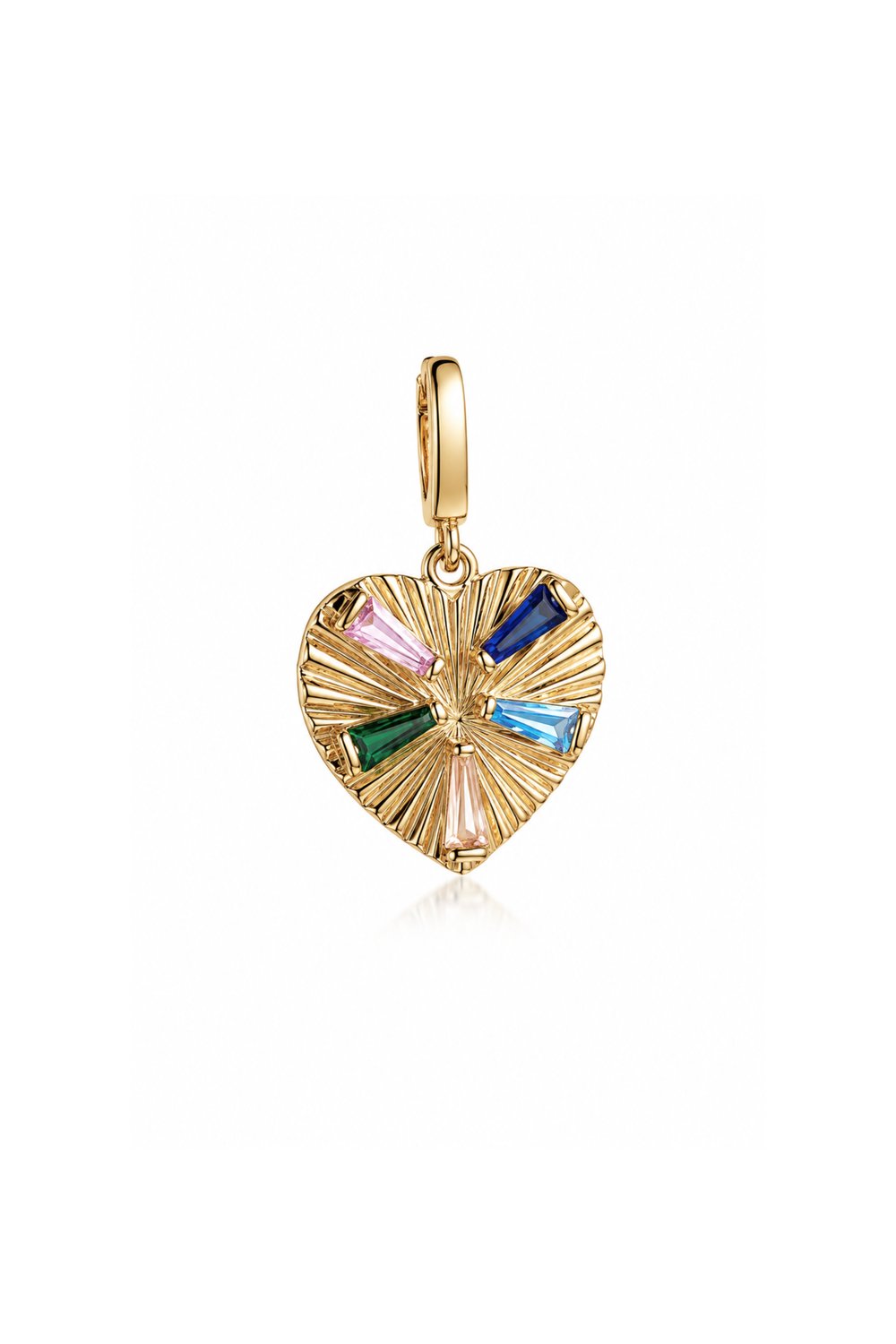 Heritage Mix Stone Kalp Kilitli Charm Pendant