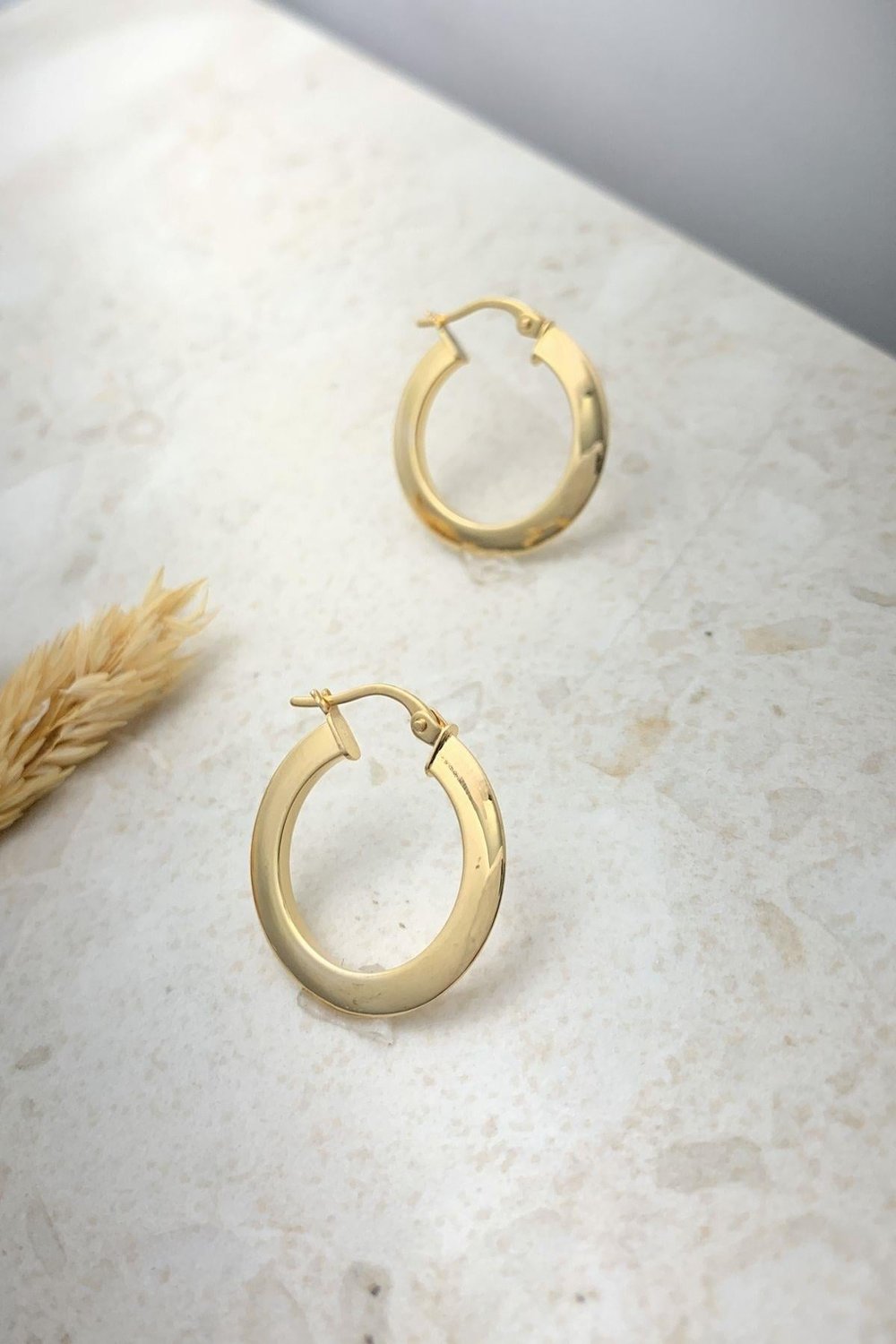İtalyan Tasarım Halka Zarif Geometrik Earring
