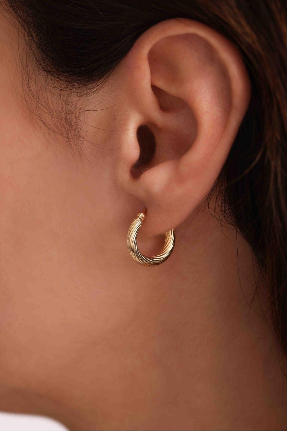 Italyan Tasarım Twist Halka Earring