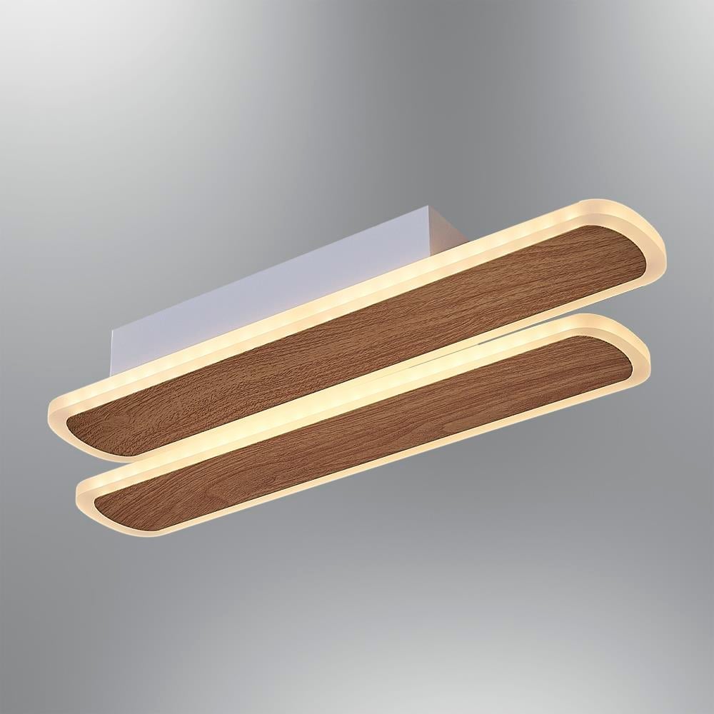 1434-04 Massive 40cm Armatür (3 Renk Led+Kumandasız) Meşe Renk