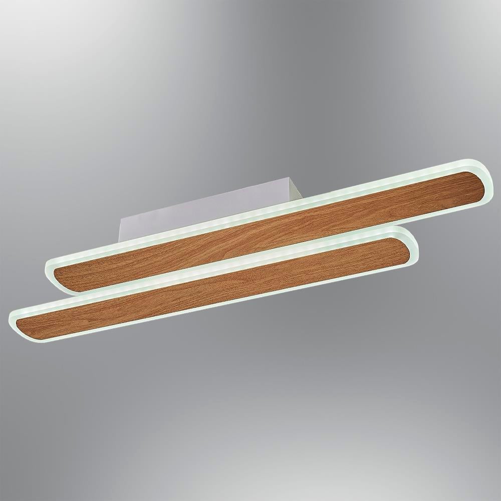 1434-05 Massive 60cm Armatür (3 Renk Led+Kumandasız) Meşe Renk