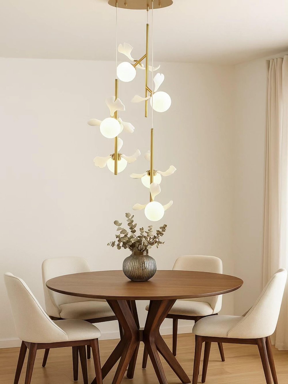 2713-3A Ivy 3'Lü Yuvarlak Sarkıt Sarı 