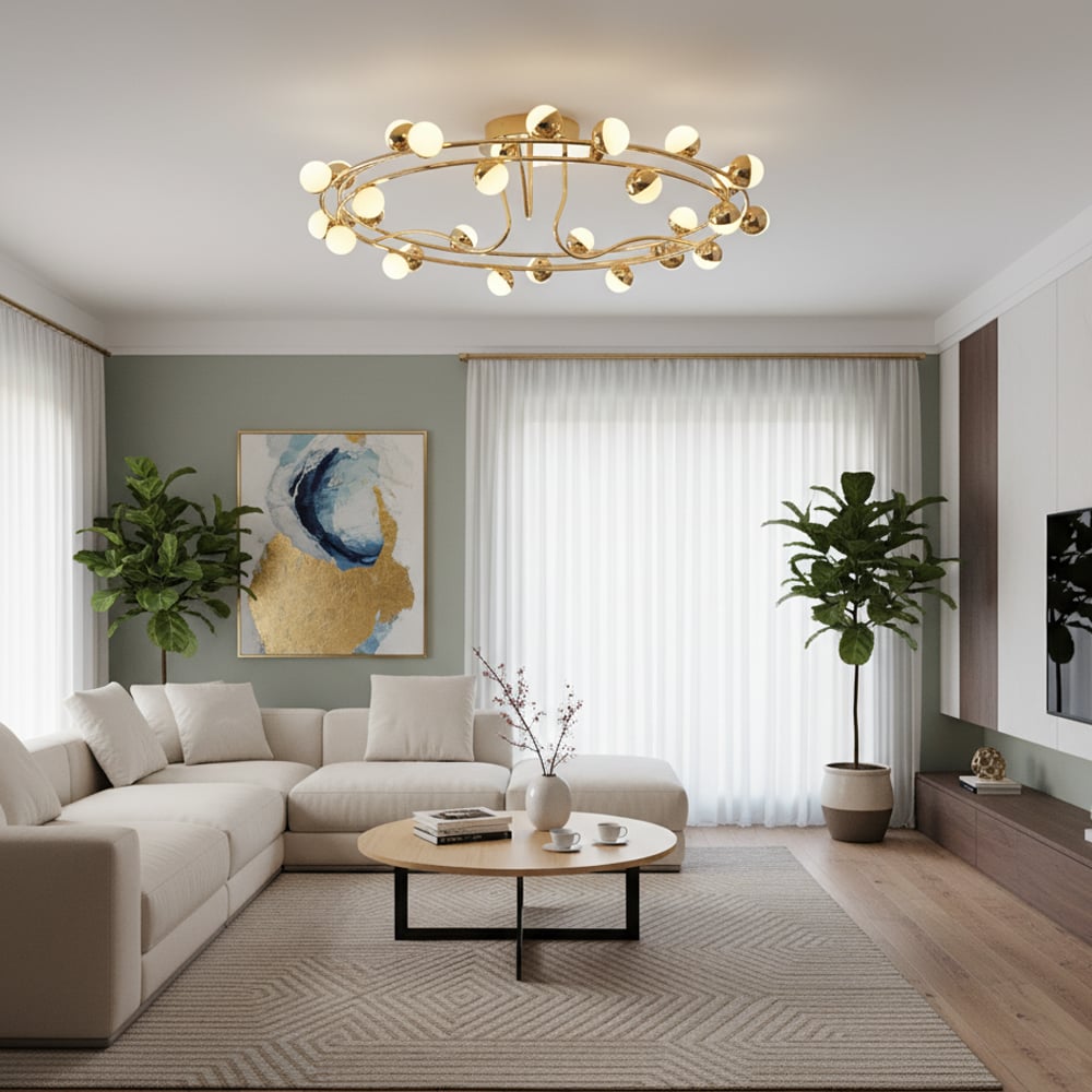 2842-27-03 Stary 80cm 27'Lİ PLAFONYER SARI 