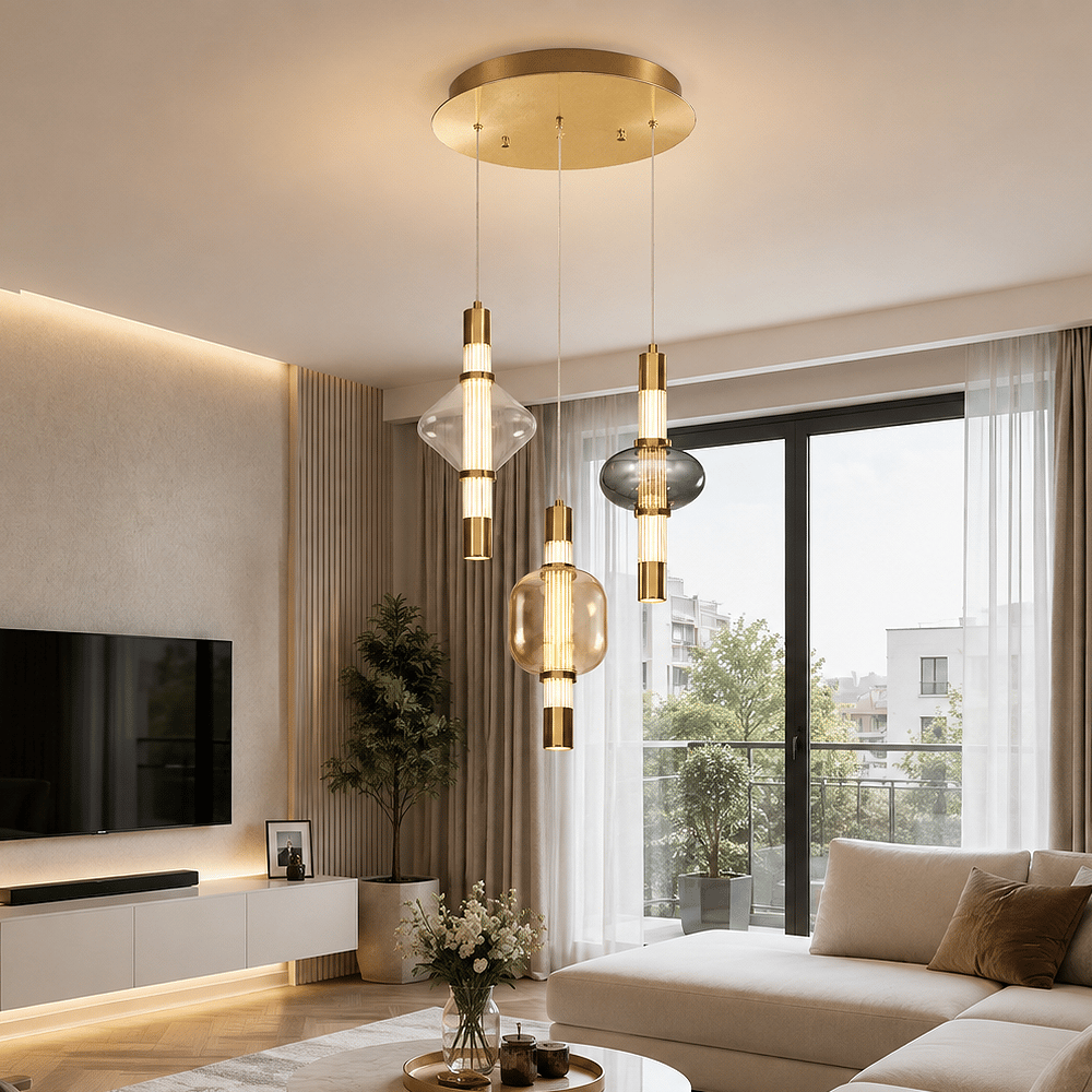 W2859-3A-ABC-03 Anisa 3'lü Sarkıt Sarı