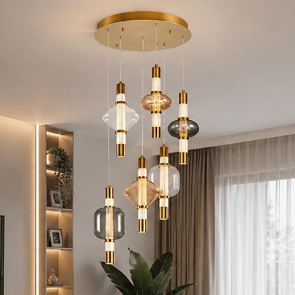 W2859-6A-ACCBAB-03 Anisa 6'lı Sarkıt Sarı