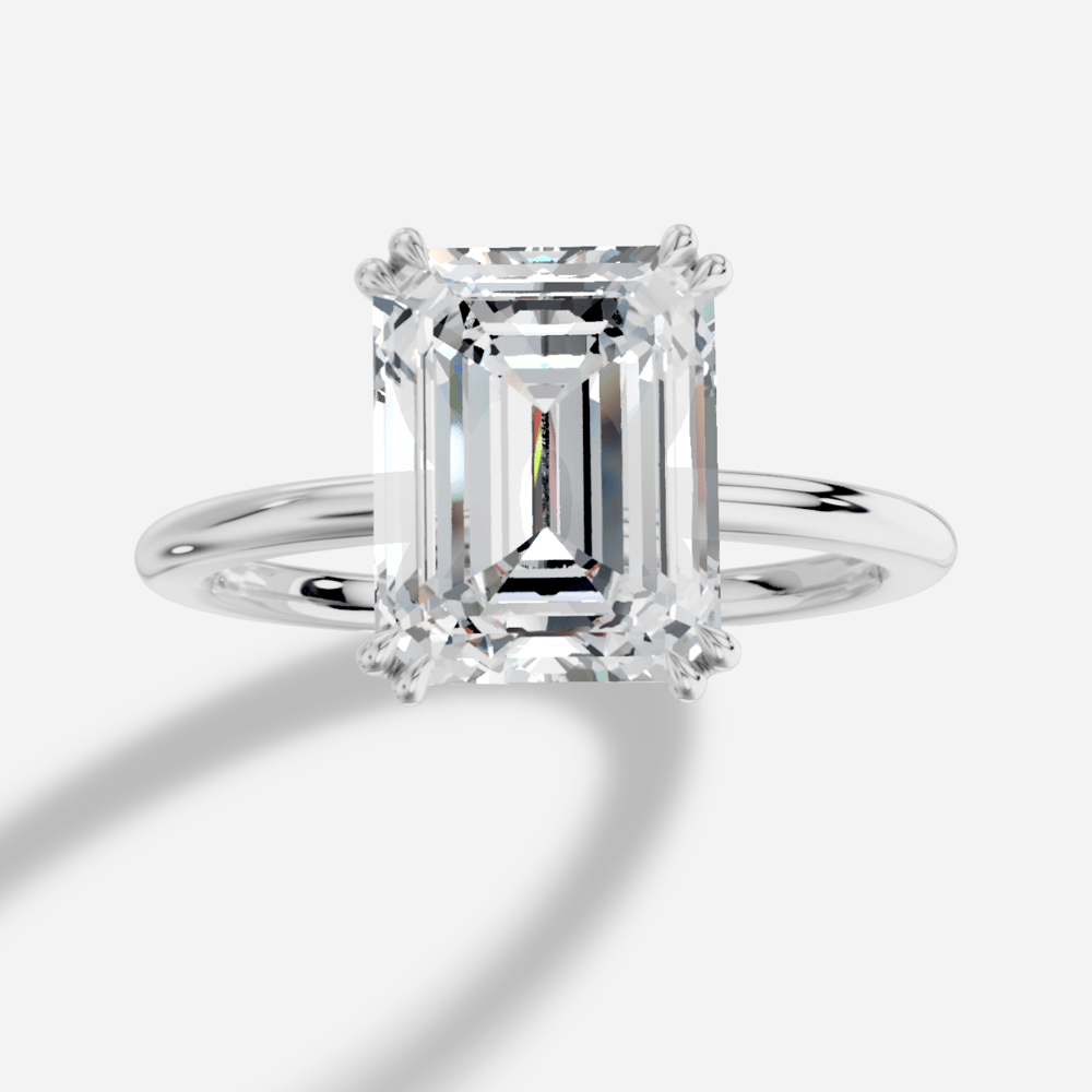 Eulalia Emerald Kesim Laboratuvar Pırlanta Yüzük | X Diamond