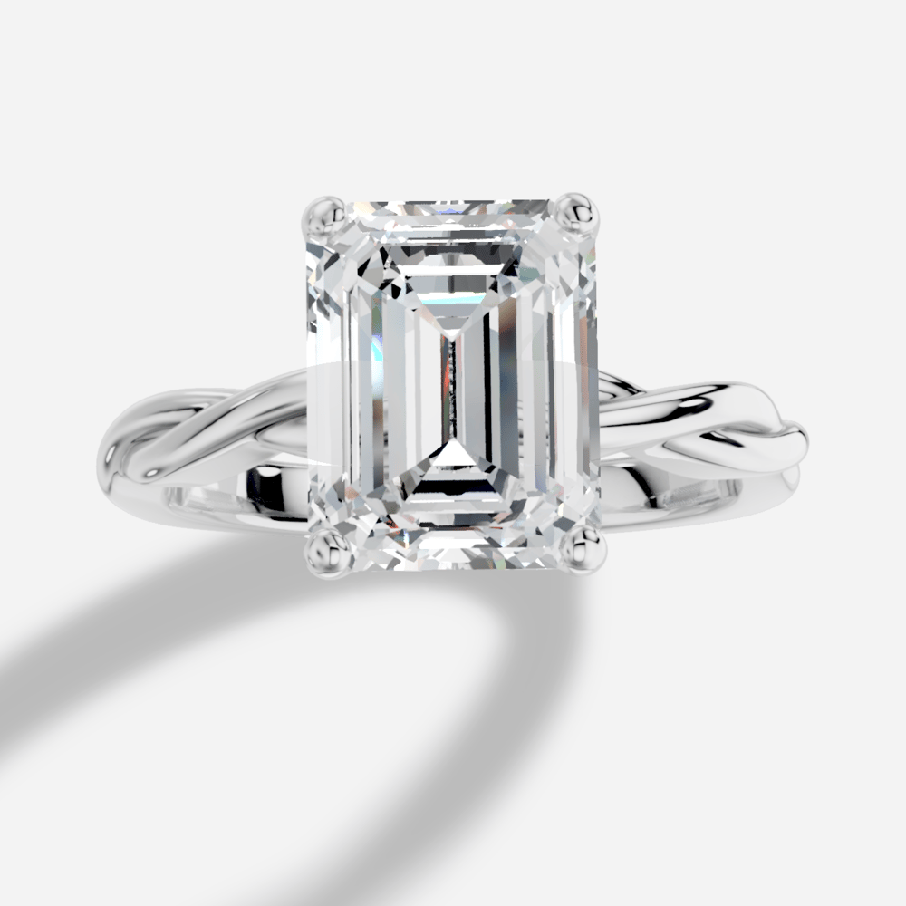 Hespera Emerald Kesim Laboratuvar Pırlanta Yüzük | X Diamond