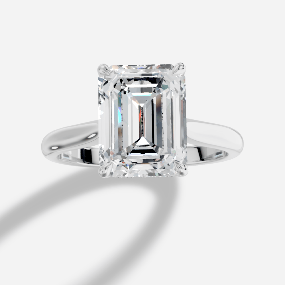 Secret Emerald Kesim Laboratuvar Pırlanta Yüzük | X Diamond