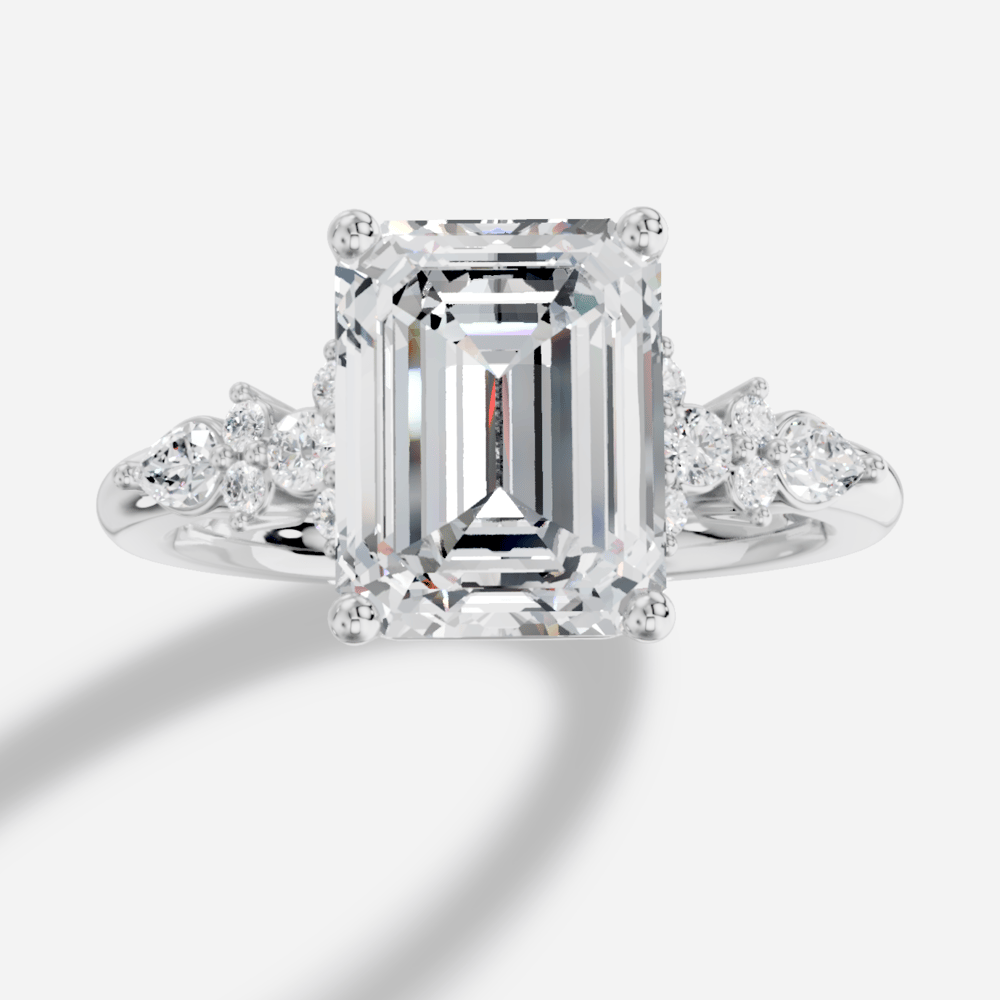 Veloria Emerald Kesim Exclusive Laboratuvar Pırlanta Yüzük | X Diamond