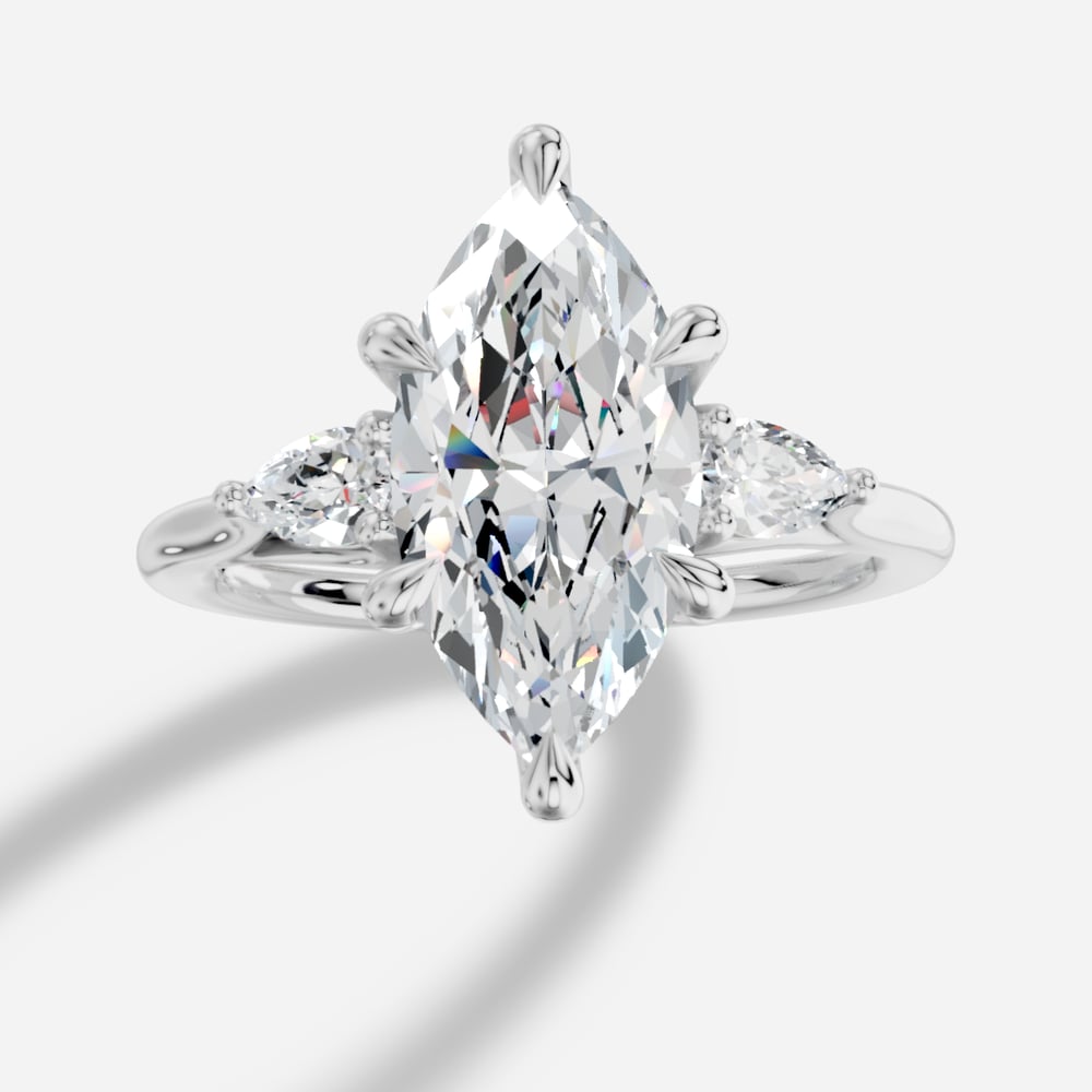 Celeste Markiz Kesim Exclusive Laboratuvar Pırlanta Yüzük | X Diamond