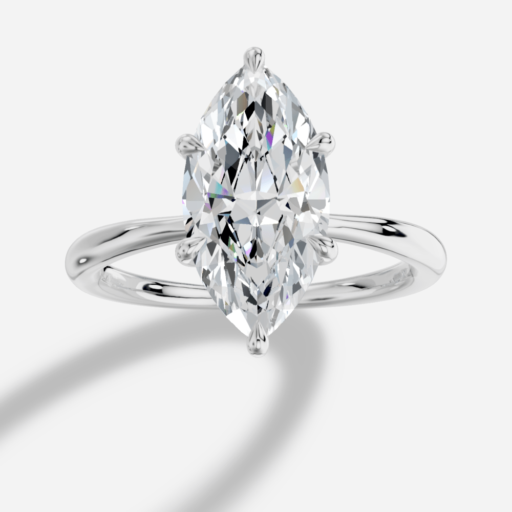 Cybele Markiz Yuvarlak Kesim Laboratuvar Pırlanta Yüzük | X Diamond