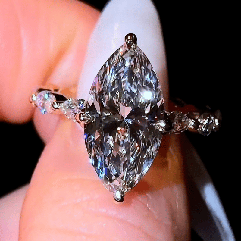 Eloven Markiz Kesim Limited Edition Pırlanta Yüzük | X Diamond