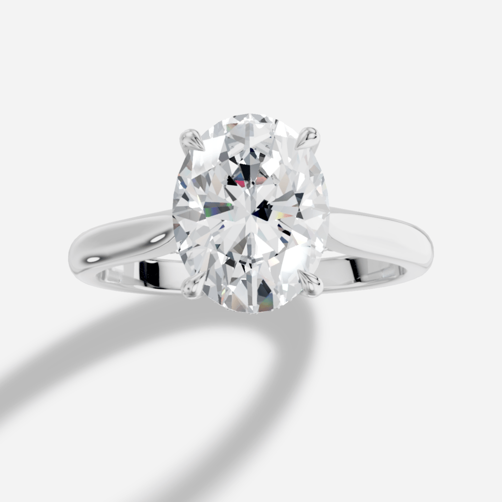 Secret Oval Kesim Laboratuvar Pırlanta Yüzük | X Diamond