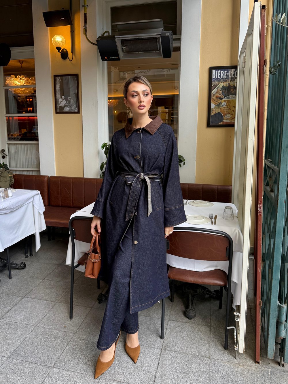 Uzun Denim Trenckot