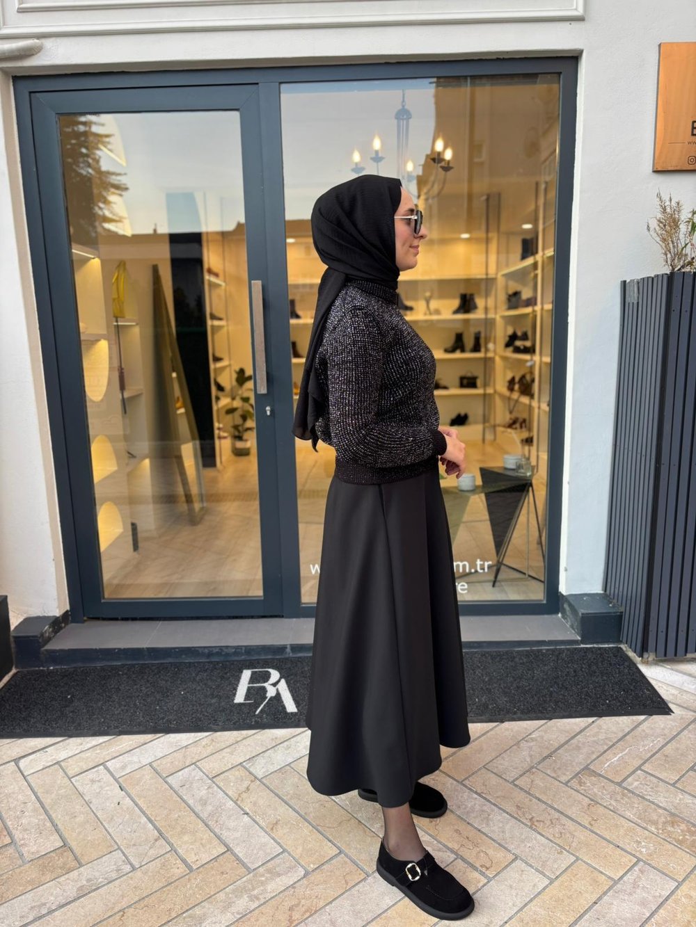 102231 Parlak Kadın Tunik Siyah