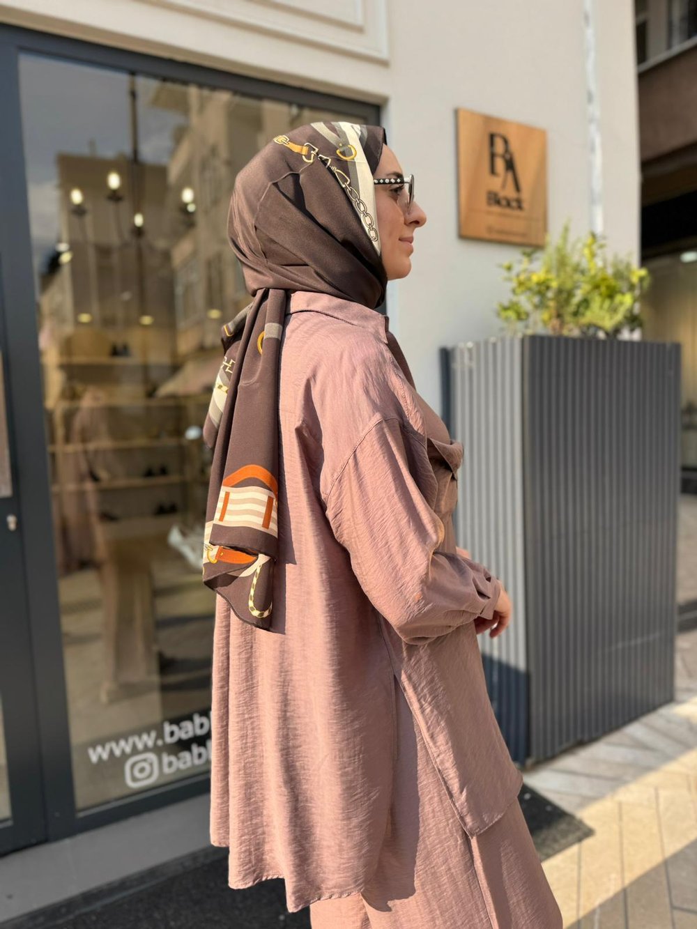 202978 Cep Detay Kadın Takım Camel