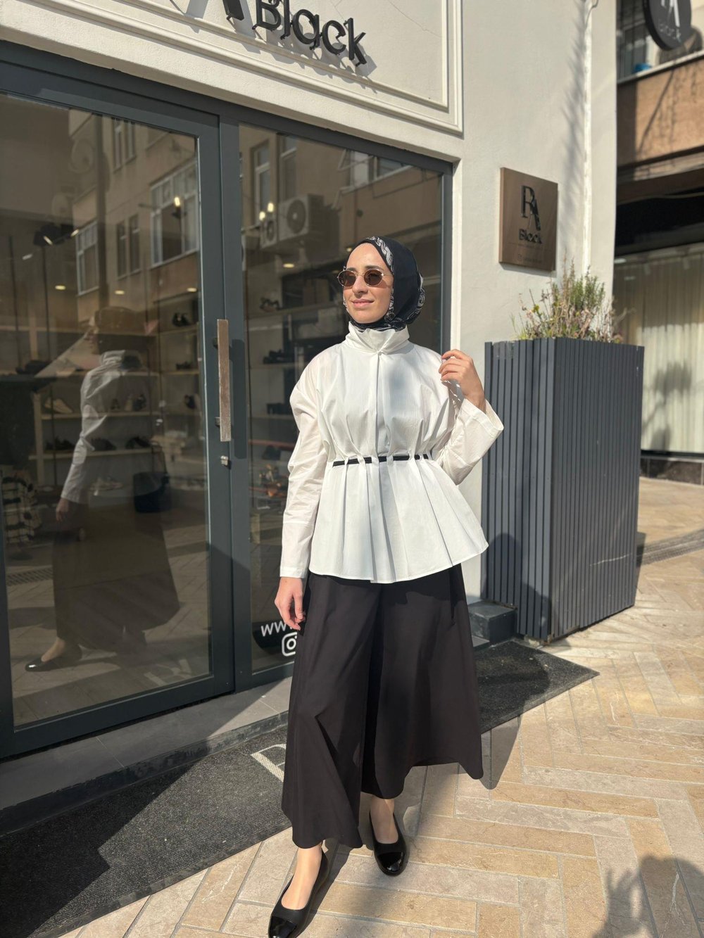 2601-1013 Bol Paça Kadın Pantolon Siyah