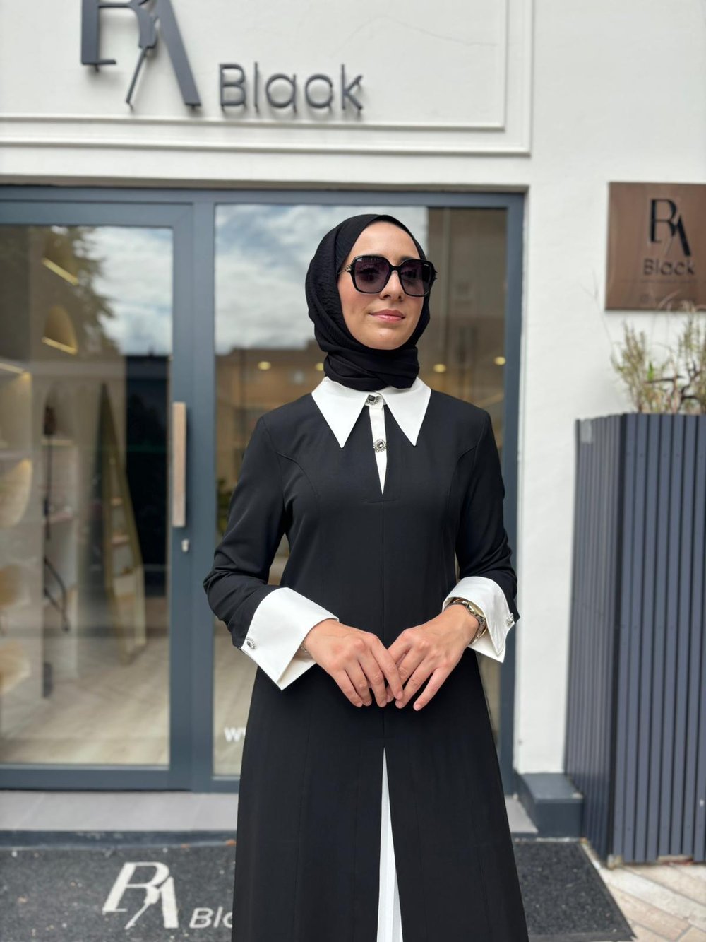 26FWELB0010 Gömlek Yaka Jada Kadın Elbise Siyah