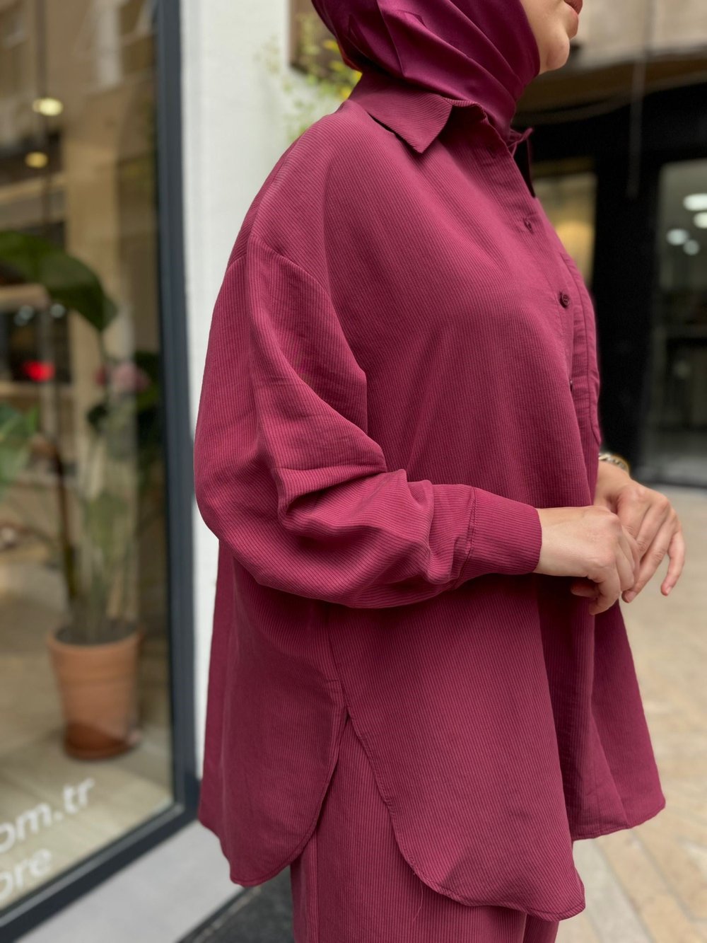 26SS209 Silva Kadın Gömlek Bordo