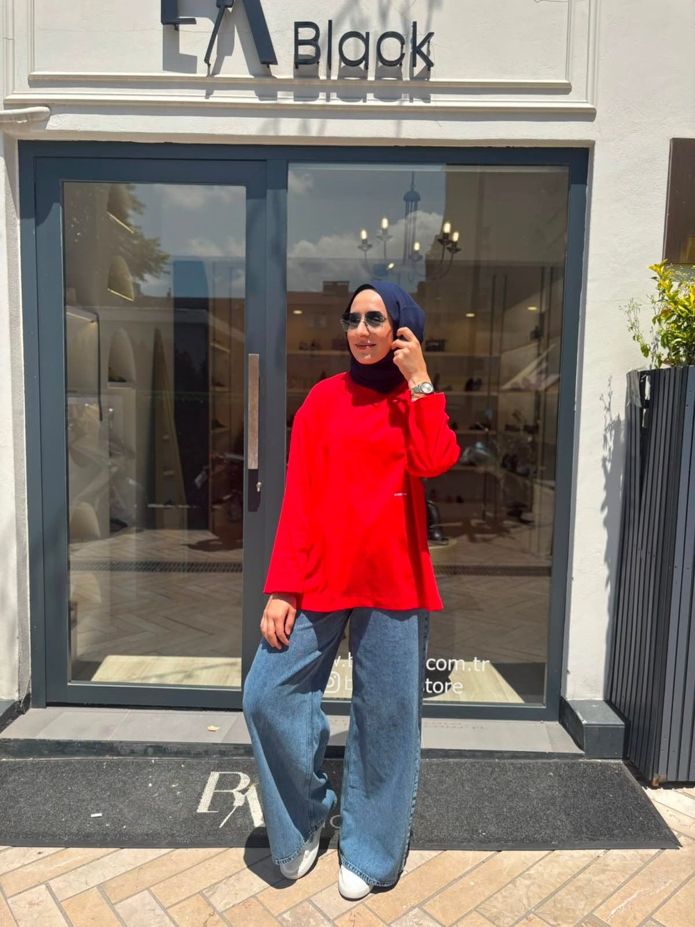 26SS216 Nakışlı Kadın Sweat Kırmızı
