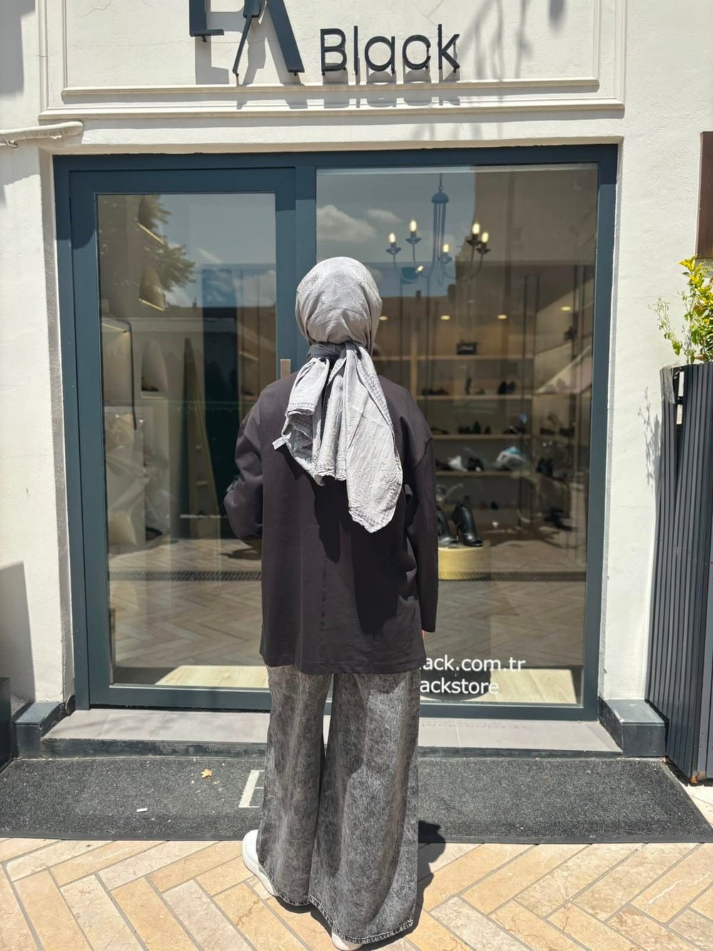 26SS216 Nakışlı Kadın Sweat Siyah