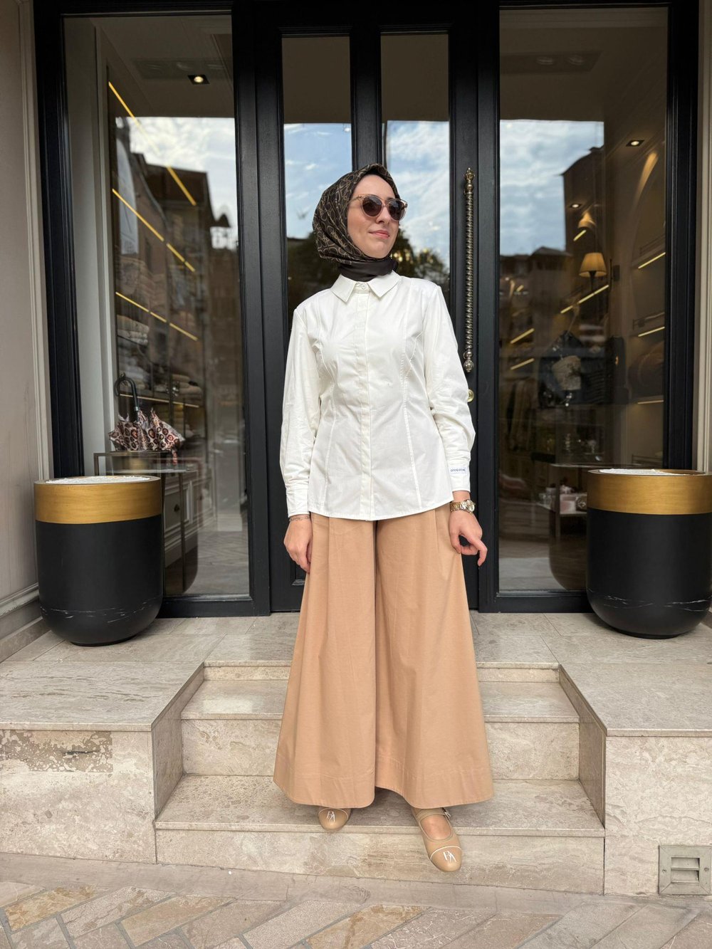 26SS219 Fit Pop Kadın Gömlek Beyaz