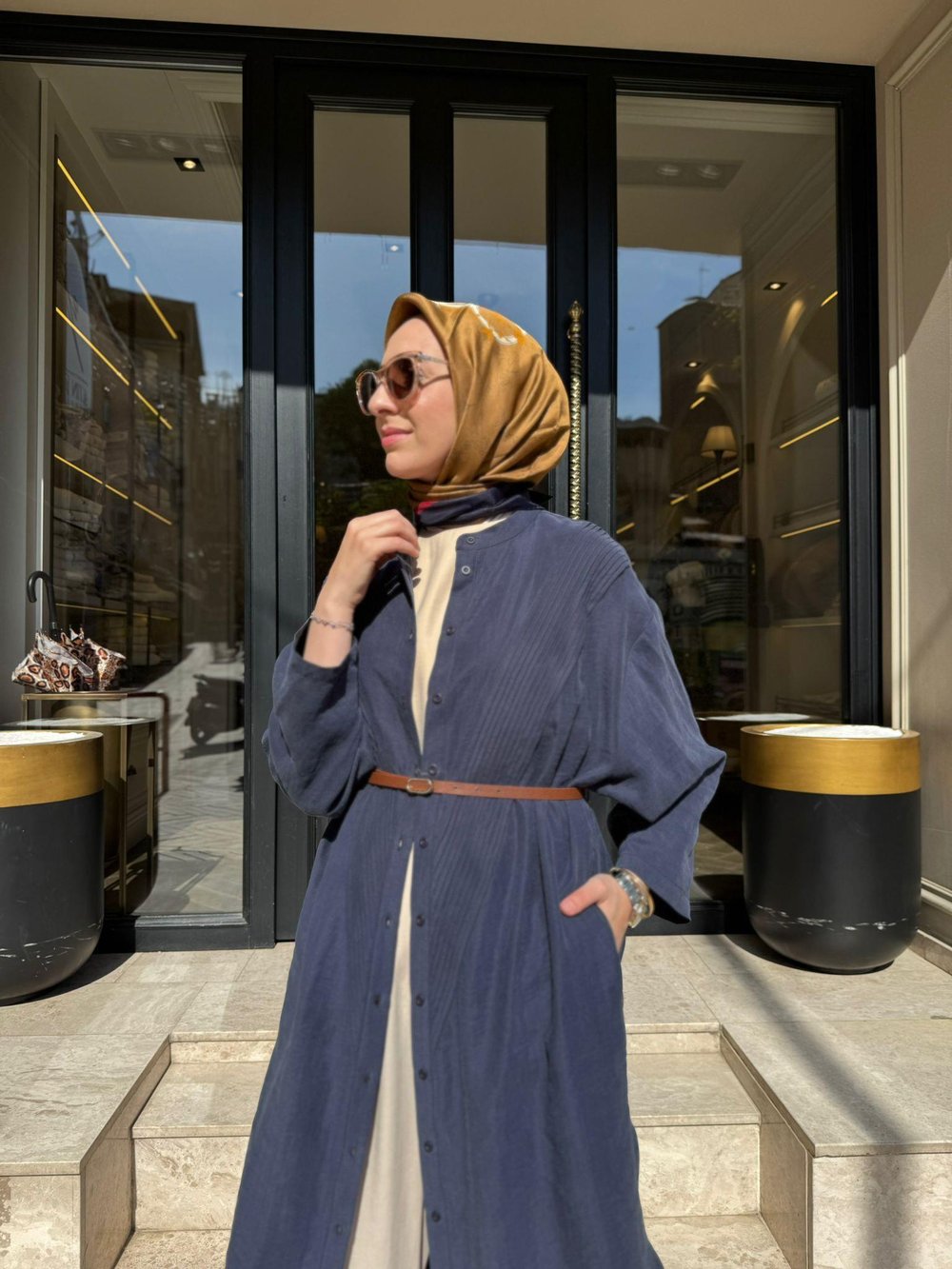 26SS229 Nerva Kadın Tunik Indigo