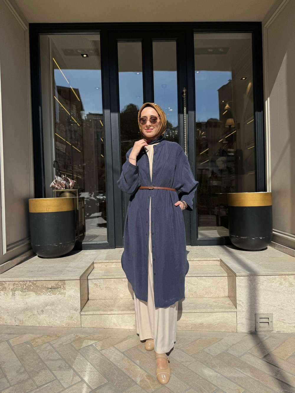 26SS229 Nerva Kadın Tunik Indigo