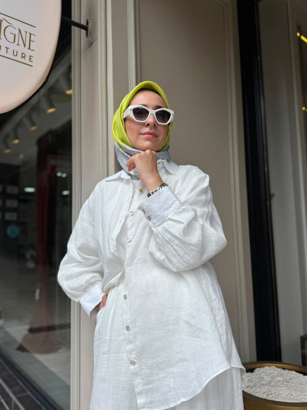 26SS241 Lisa Kadın Gömlek Beyaz