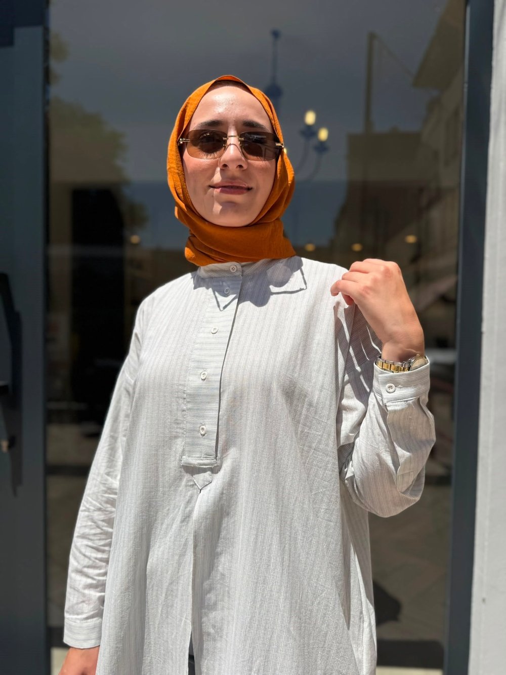 26SS243 Lina Kadın Tunik Bebek Mavi