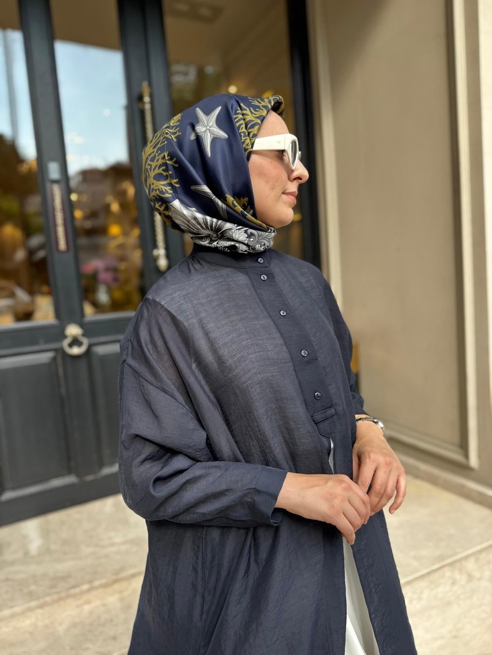 26SS243 Lina Kadın Tunik Düz Lacivert