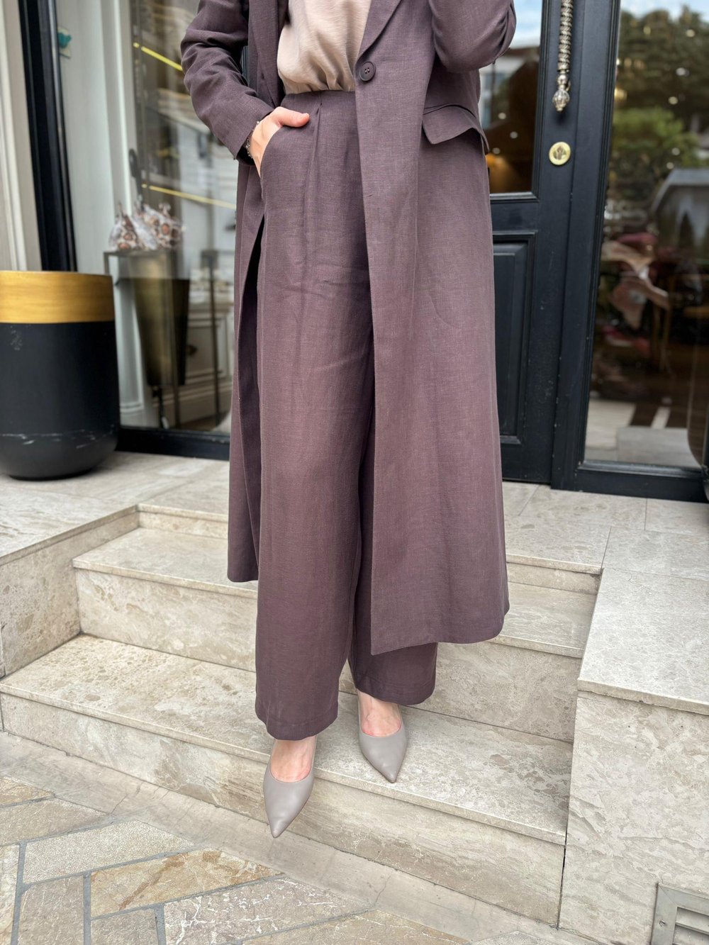 26SS323 Lin Kadın Pantolon BİTTER