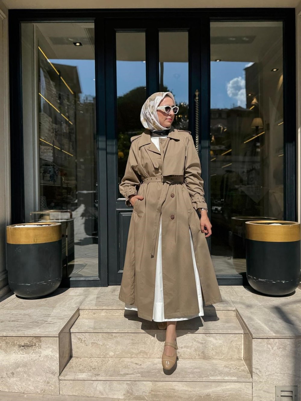 26SS601 Valen Kadın Trench Vizon
