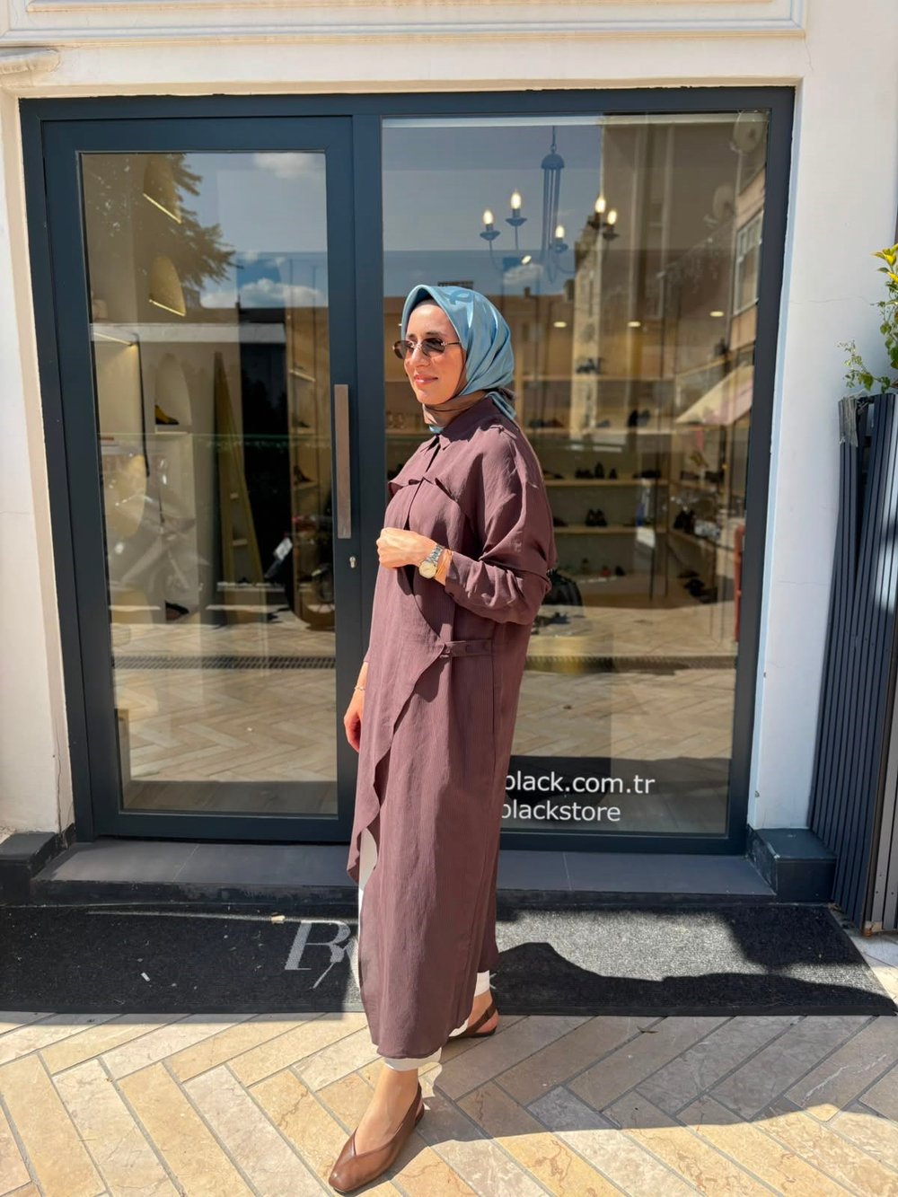 26SS604 Arsen Kadın Kimono Acı Kahve