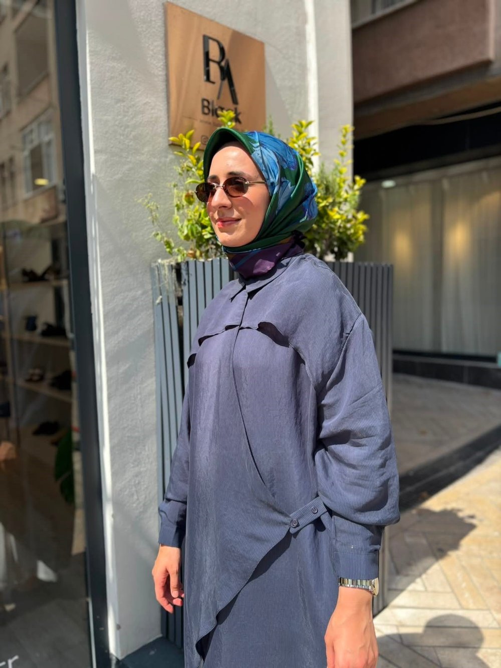 26SS604 Arsen Kadın Kimono Lacivert