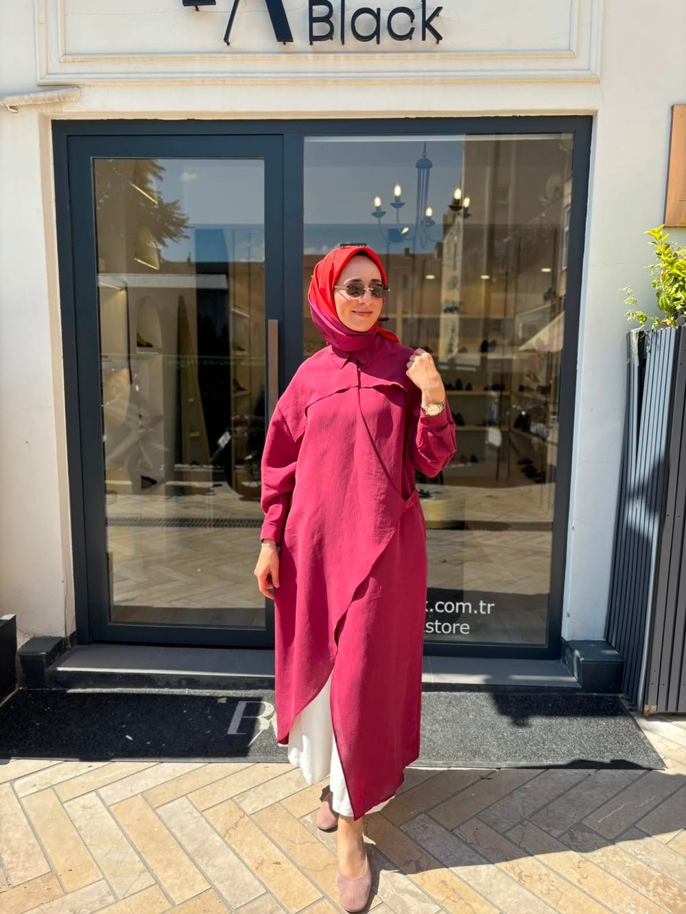 26SS604 Arsen Kadın Kimono Mürdüm