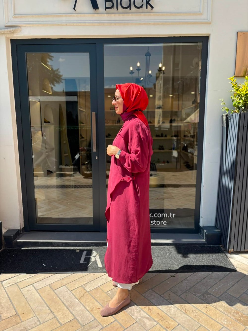 26SS604 Arsen Kadın Kimono Mürdüm