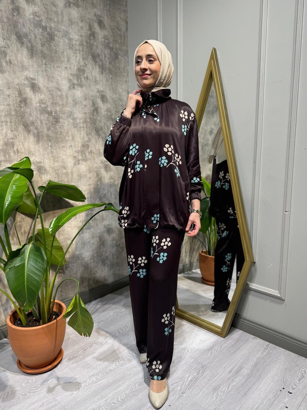 26SSCEK0023 Ava Kadın Takım DESENLİ