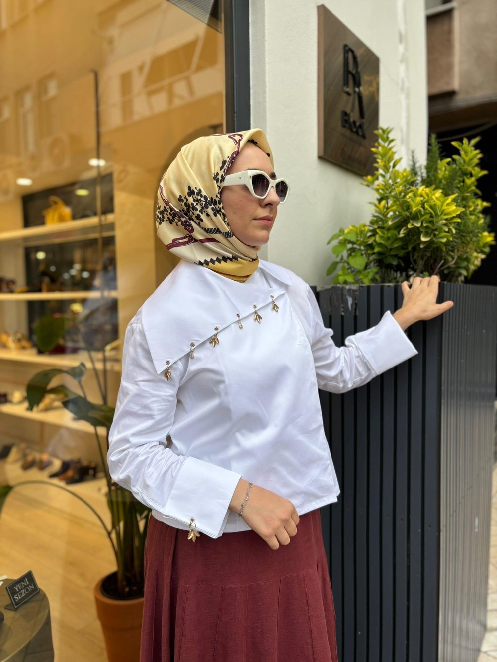 26SSGOM0020 Aitana Kadın Gömlek Beyaz