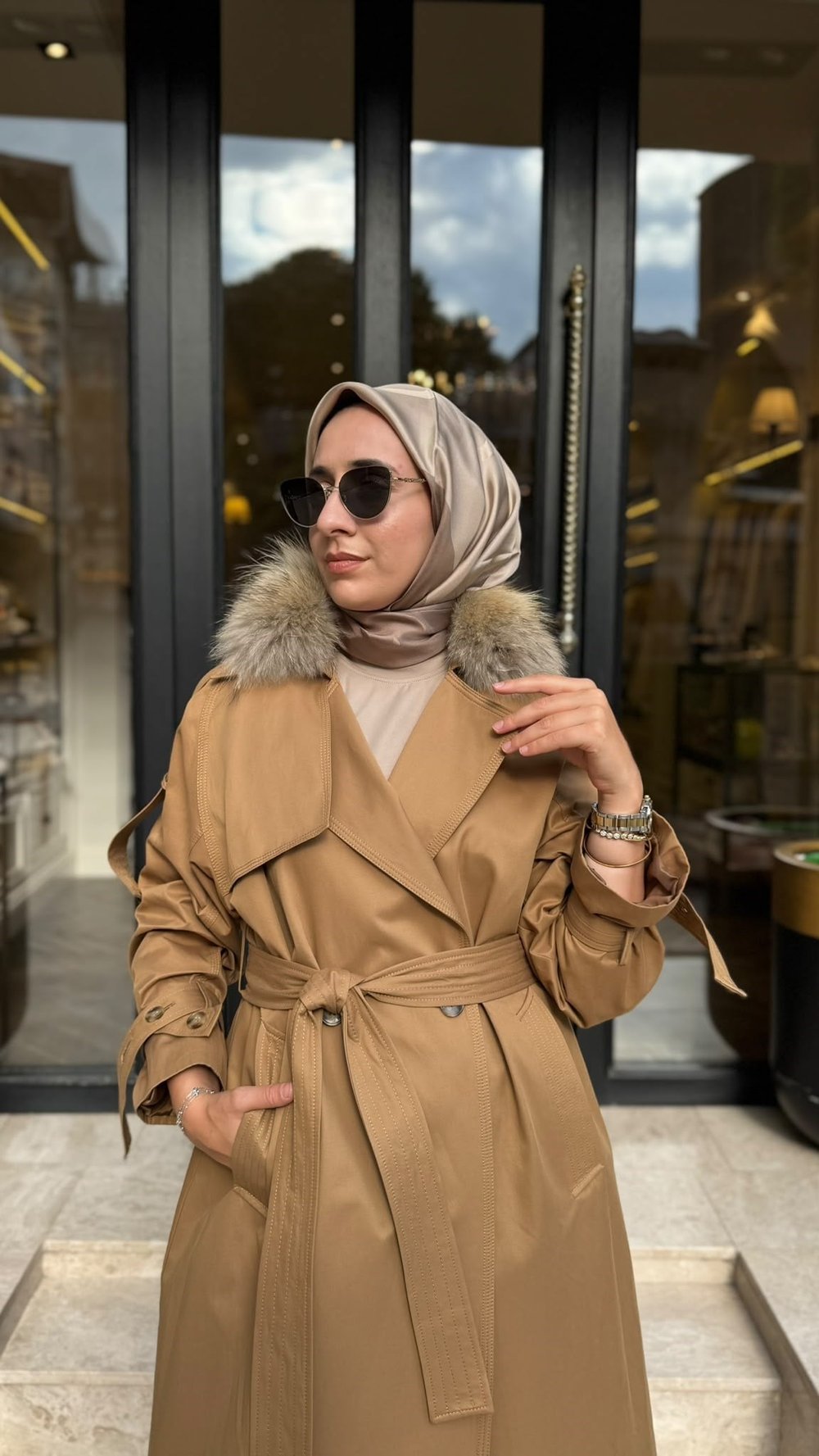 27FWTRN000 Cressida Kadın Trenç Camel