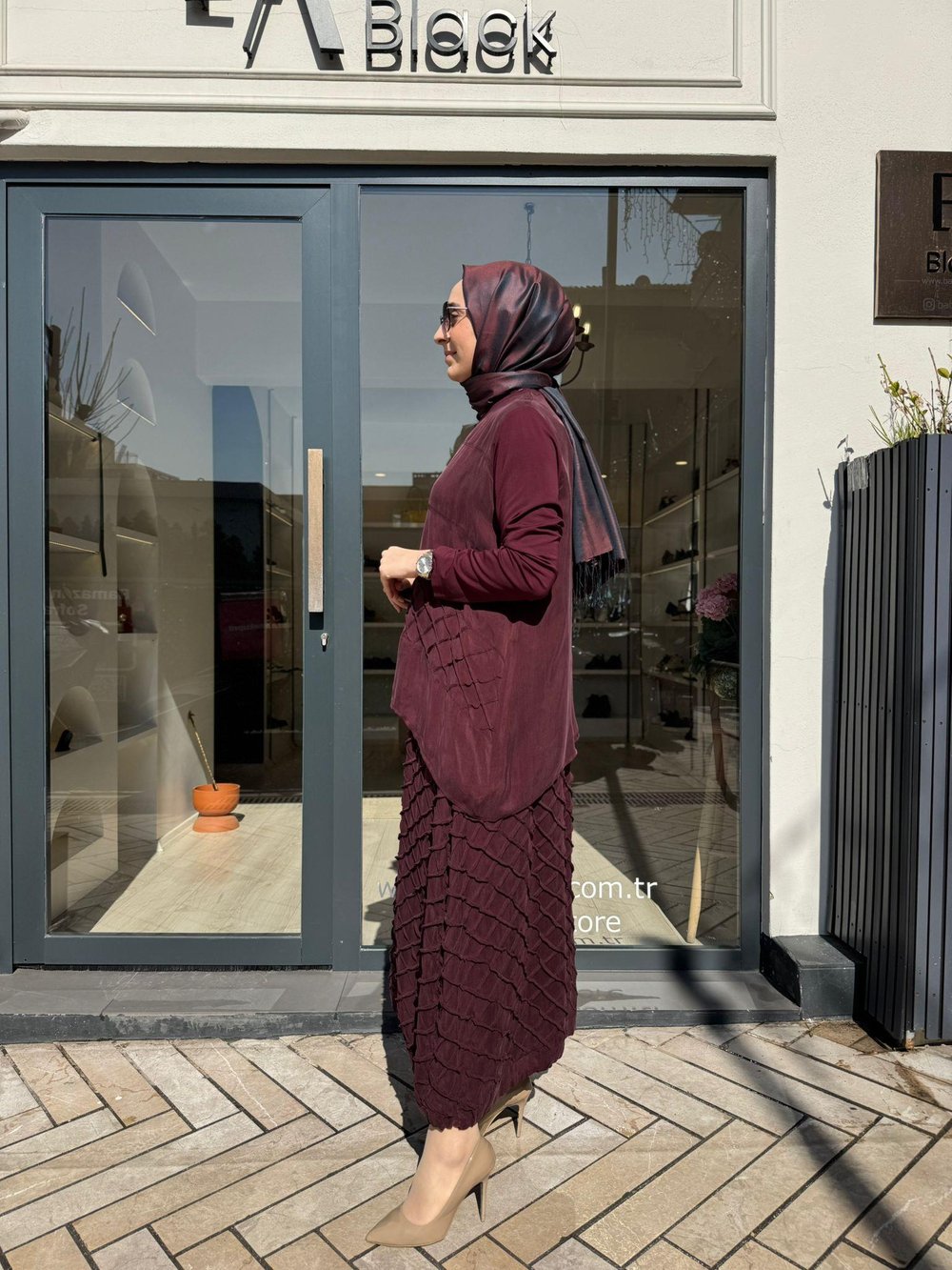 39002 İkili Kadın Takım Bordo