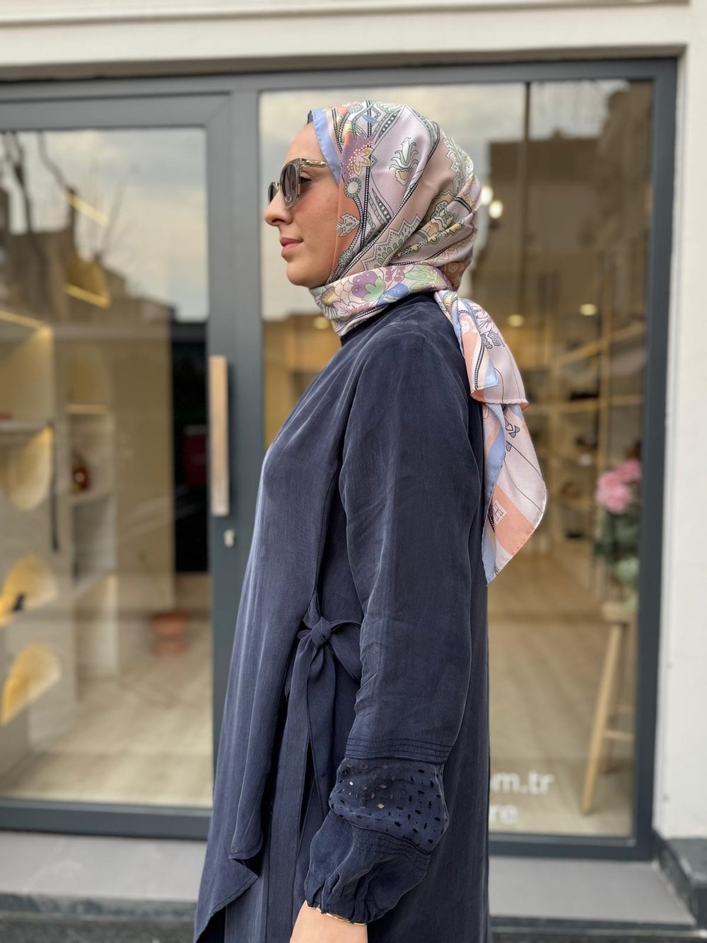 39003 Paça Detaylı Kadın Takım Lacivert