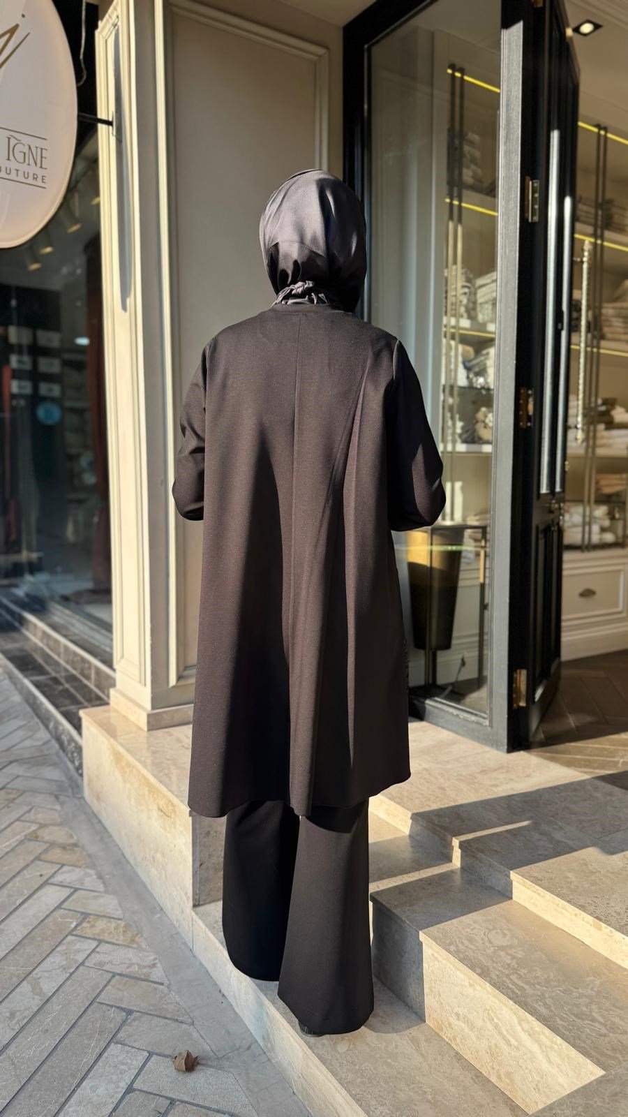 40009 Tüy Detay Kadın Tunik Siyah