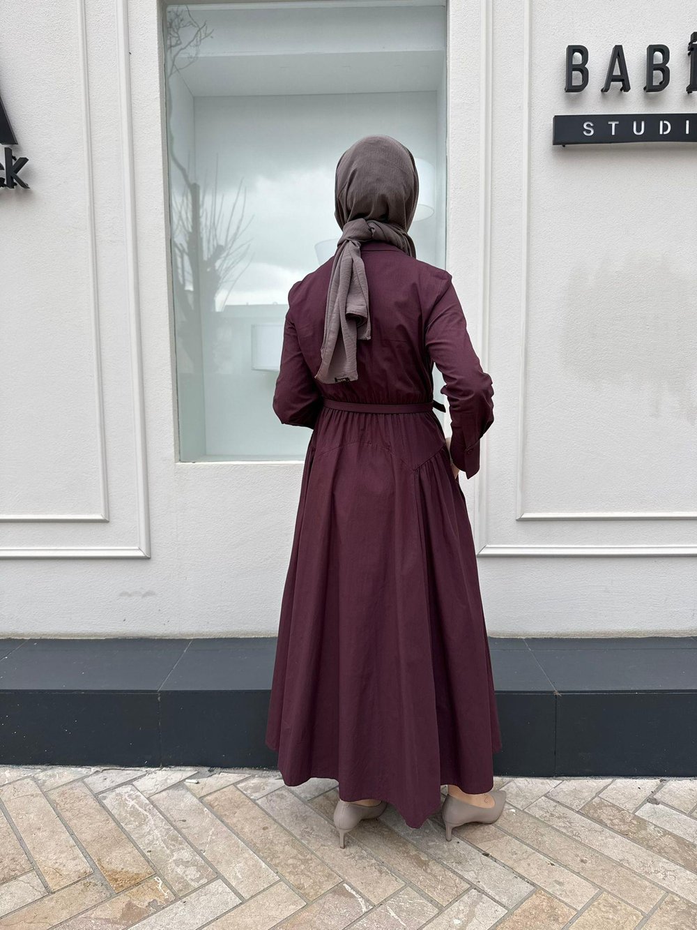 TD2202 Alba Kadın Elbise Bordo