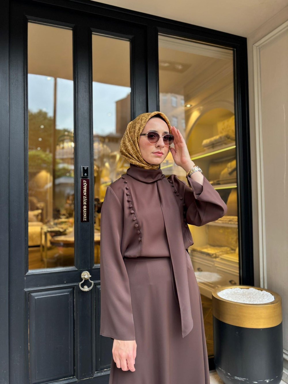 TD2207 Misse Brit Kadın Takım Kahve