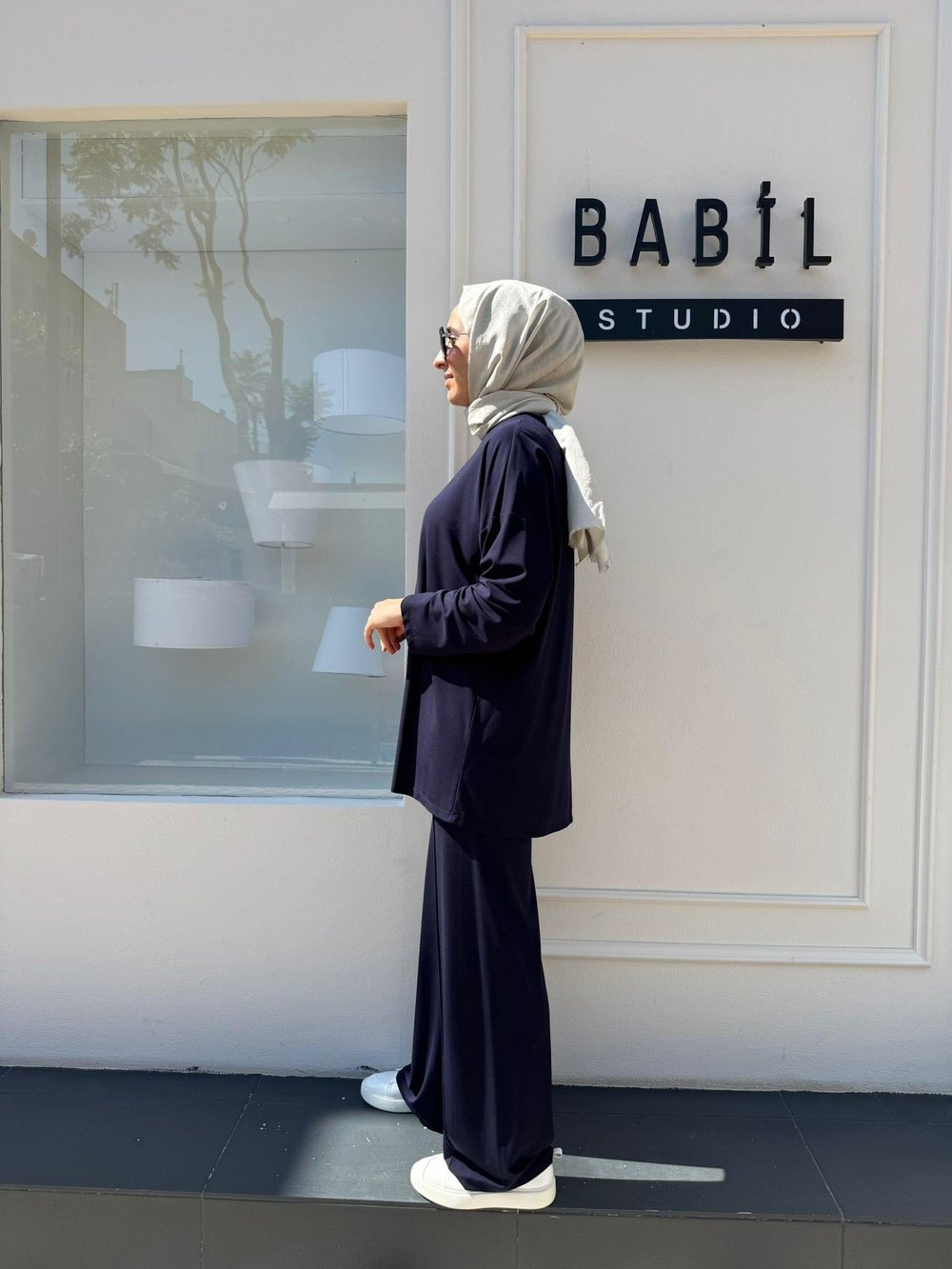TD3852 Modal Penye Kumaş Basic Kadın Takım Lacivert
