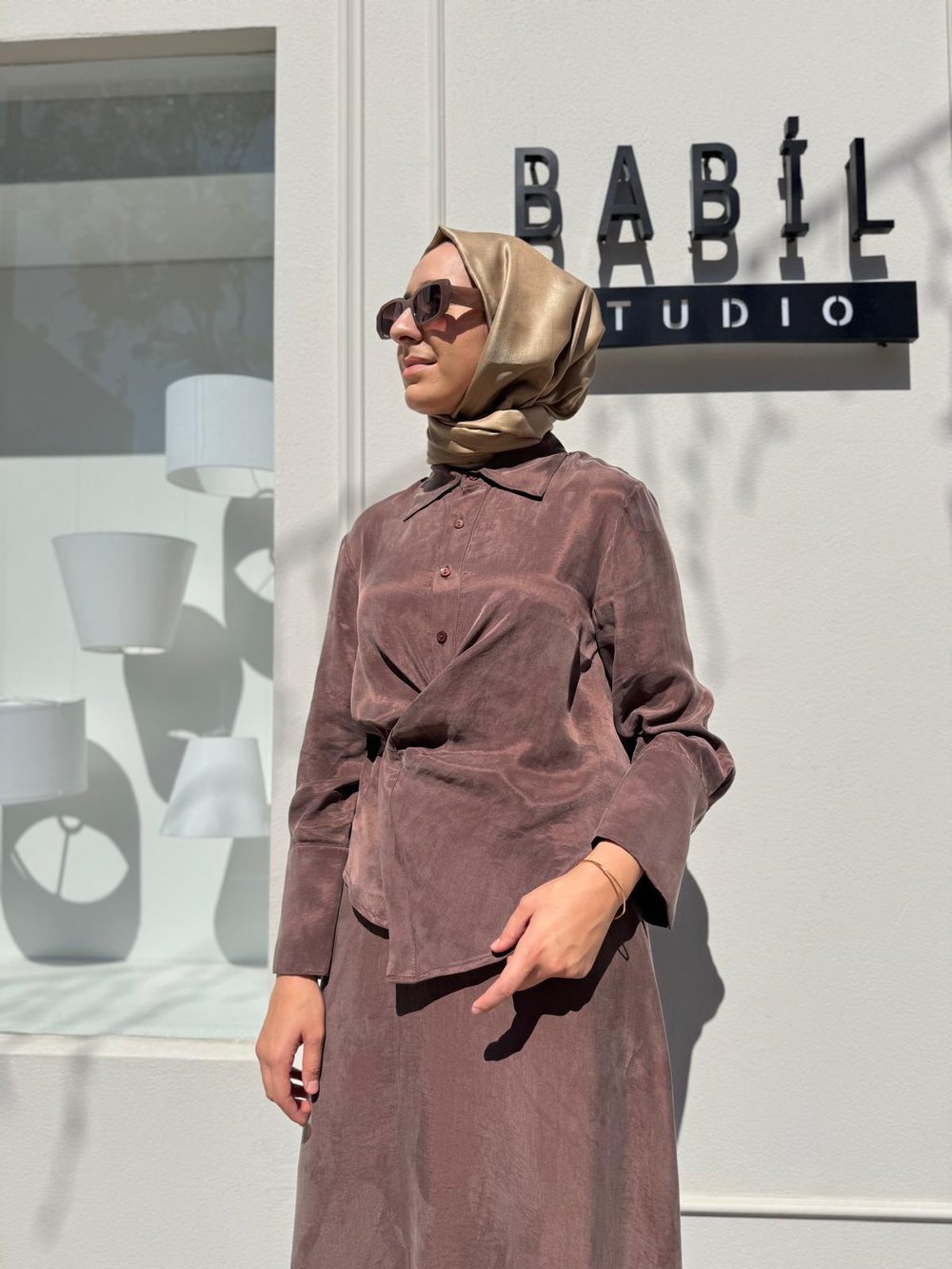 TD4301 Sole Bağlamalı Kadın Takım Kahve