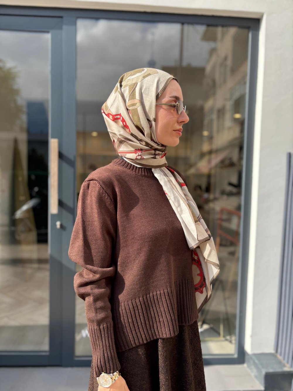 TD4411 Dora Kadın Kazak Kahve